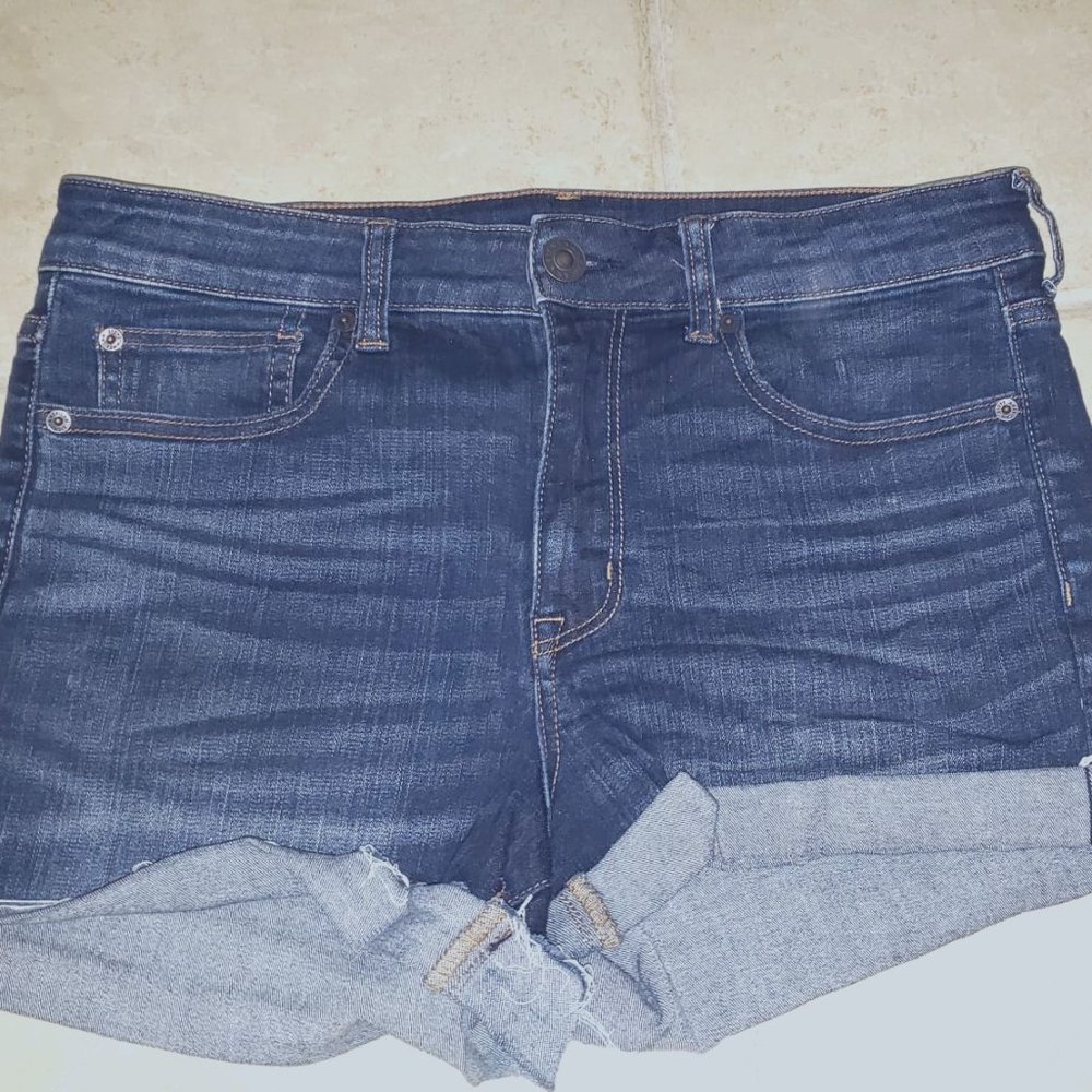 American Eagle Hi-Rise Shortie Jean Shorts Size 12